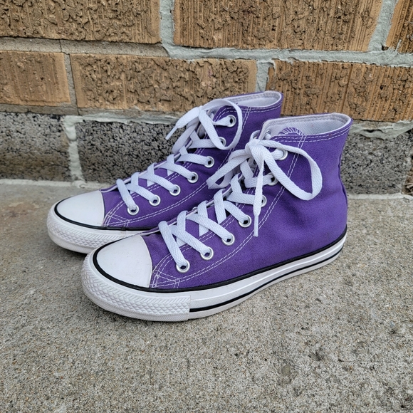Converse Shoes - Converse All-Star Chuck Taylor Purple Canvas Hi-top Sneakers 6.5